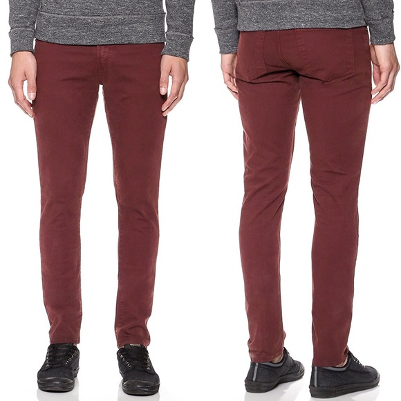 J Brand The Mick Garment Dyed Skinny Jeans Claret - Picture 1 of 8